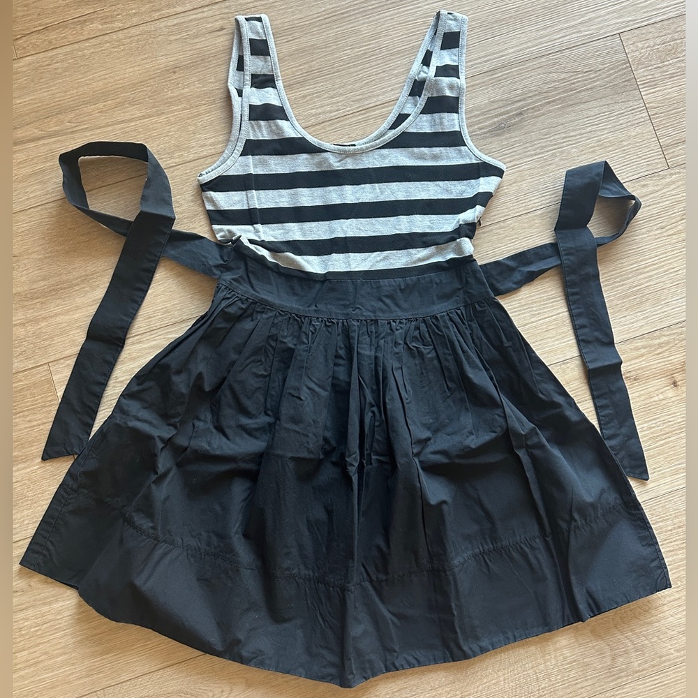 Forever 21 Black and Gray Striped Mini Dress
